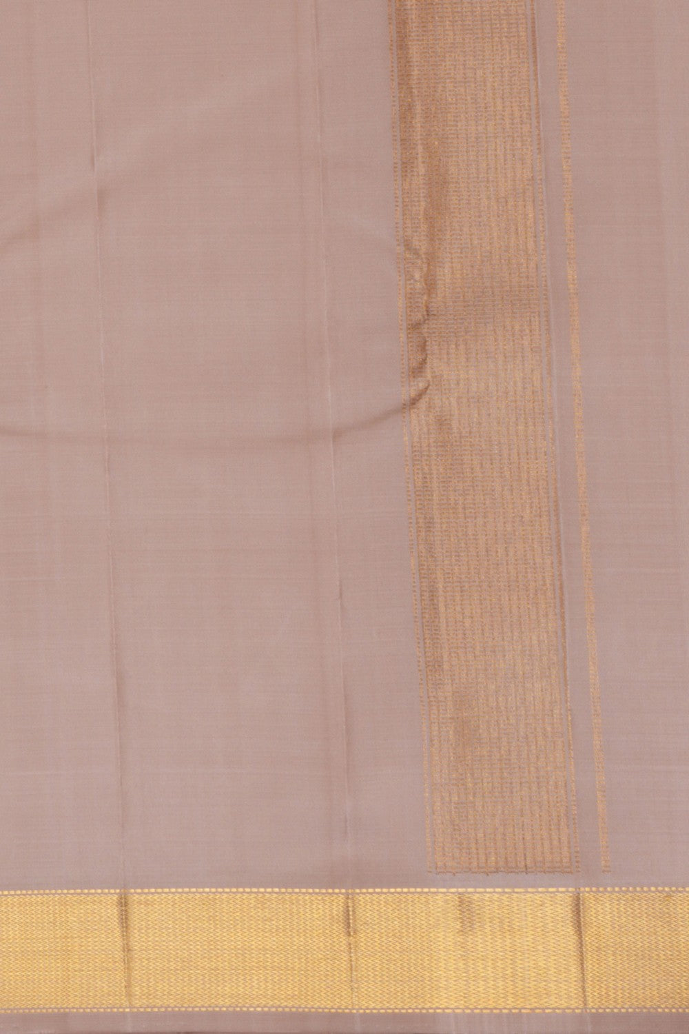 Image of Arani Silk Beige Dhoti With Kanduva (8 X 4)